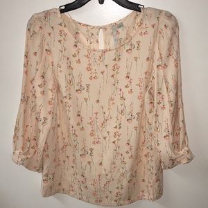Lauren Conrad Floral Blouse